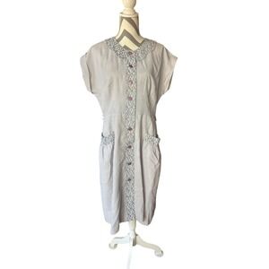 1950’s Dress Handmade and Embroidered by Hand Size Large